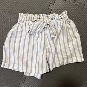 Hollister Blue and White Striped Shorts